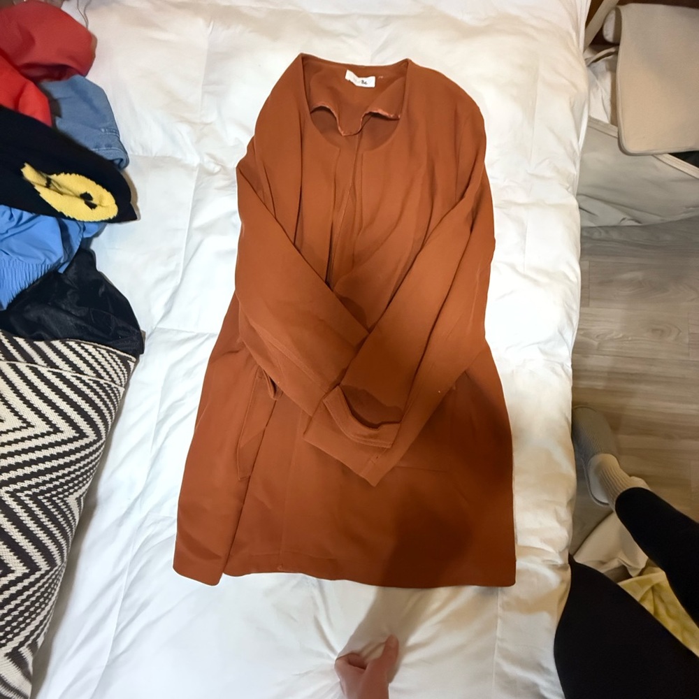 ASOS Curve Terracotta Long Sleeve Coat